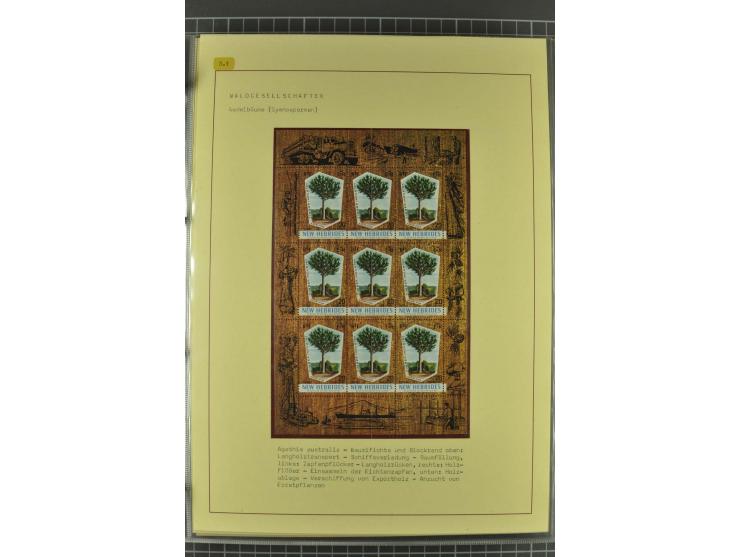 WALD UND FORST: 1943/82, postfrische, ungebrauchte und gestempelte Sammlung mit Briefstücken und vielen Belegen, dabei Sonder
