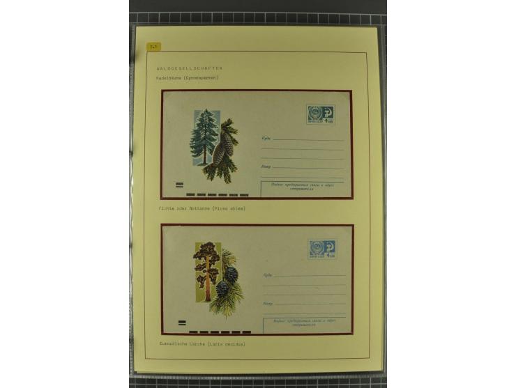 WALD UND FORST: 1943/82, postfrische, ungebrauchte und gestempelte Sammlung mit Briefstücken und vielen Belegen, dabei Sonder