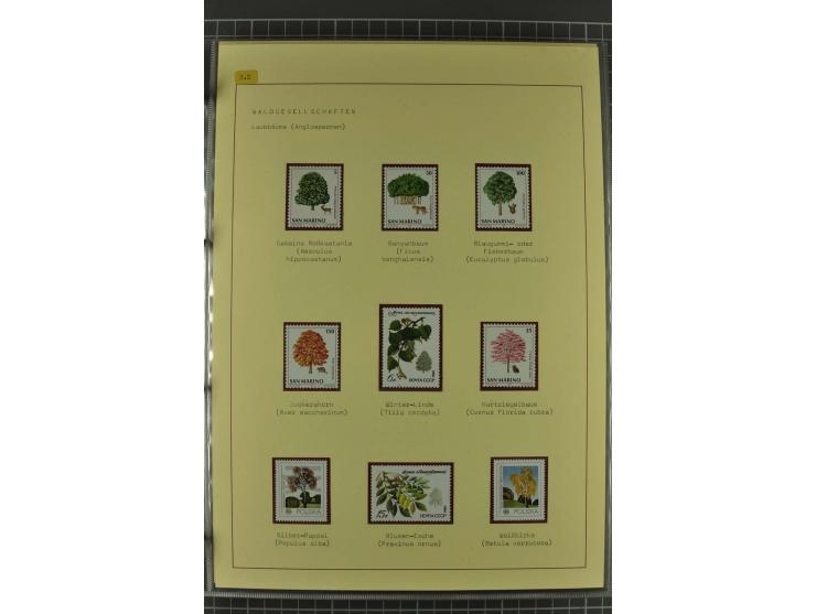 WALD UND FORST: 1943/82, postfrische, ungebrauchte und gestempelte Sammlung mit Briefstücken und vielen Belegen, dabei Sonder
