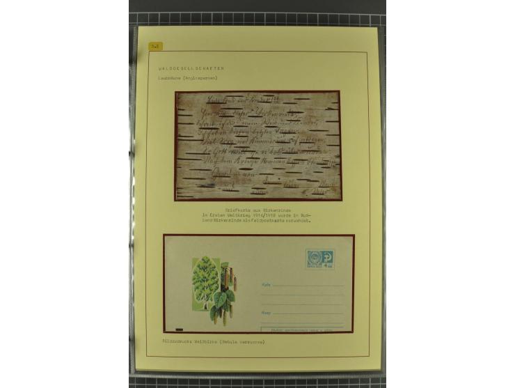 WALD UND FORST: 1943/82, postfrische, ungebrauchte und gestempelte Sammlung mit Briefstücken und vielen Belegen, dabei Sonder