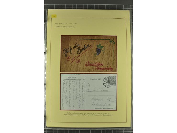 WALD UND FORST: 1943/82, postfrische, ungebrauchte und gestempelte Sammlung mit Briefstücken und vielen Belegen, dabei Sonder