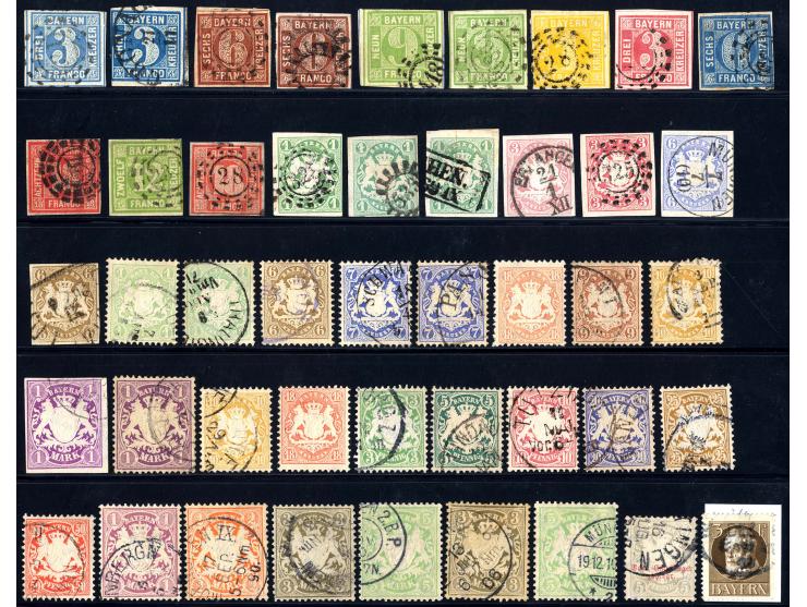 1850/1900 (ca.), gestempelte kleine Partie mit diversen besseren Werten, dabei u.a. Mi.-Nr. 29Xb, einige signiert
