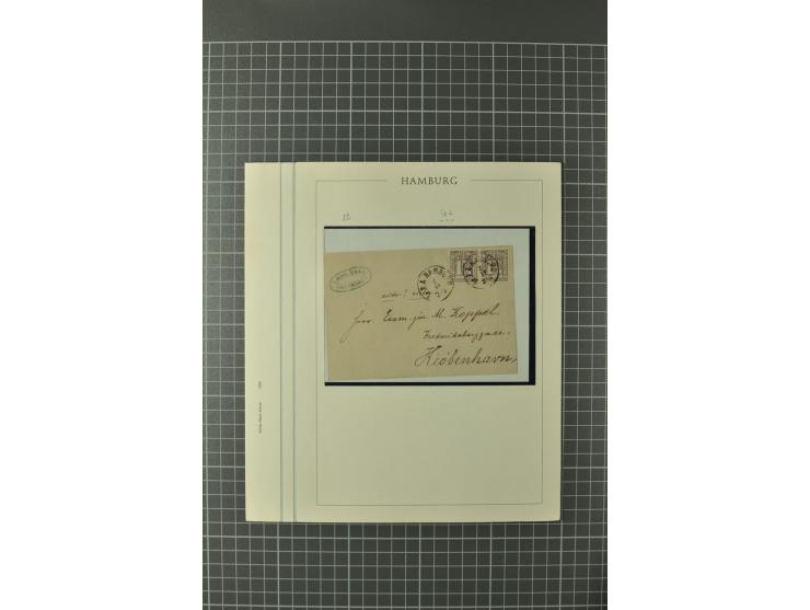 1859/67, ungebrauchte und gestempelte kleine Sammlung, dabei schöne Einzelstücke, Paar der Nr. 4, ,postfischer Rand-4er-Block