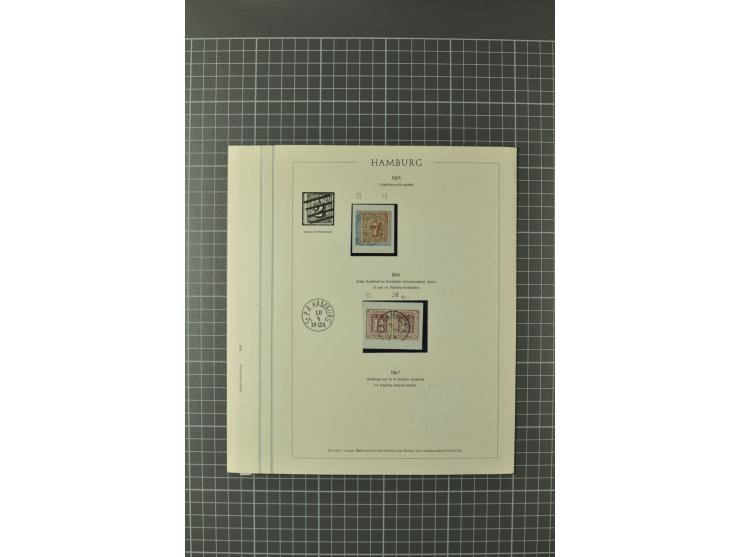 1859/67, ungebrauchte und gestempelte kleine Sammlung, dabei schöne Einzelstücke, Paar der Nr. 4, ,postfischer Rand-4er-Block