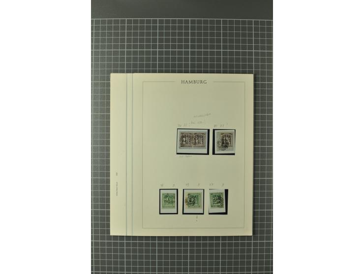1859/67, ungebrauchte und gestempelte kleine Sammlung, dabei schöne Einzelstücke, Paar der Nr. 4, ,postfischer Rand-4er-Block