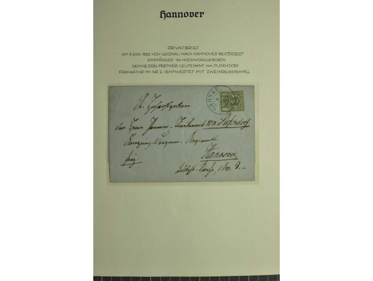 1618/1864, ungebrauchte und gestempelte Sammlung mit guten Werten, Einheiten, Randnummern, Briefen, Ganzsachen und Postschein