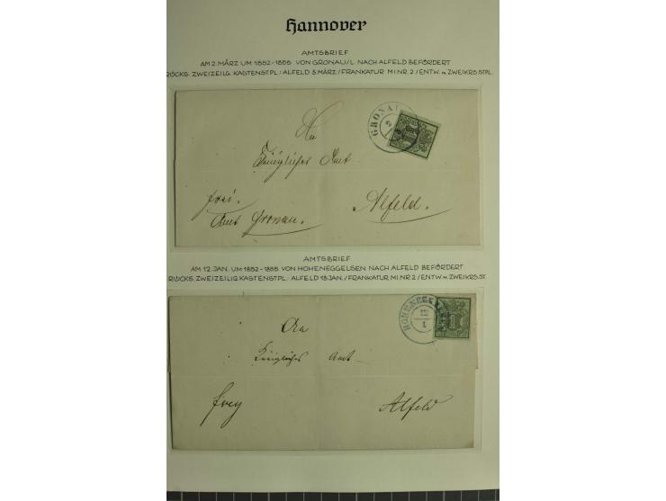 1618/1864, ungebrauchte und gestempelte Sammlung mit guten Werten, Einheiten, Randnummern, Briefen, Ganzsachen und Postschein