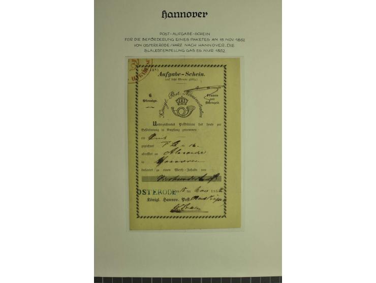 1618/1864, ungebrauchte und gestempelte Sammlung mit guten Werten, Einheiten, Randnummern, Briefen, Ganzsachen und Postschein