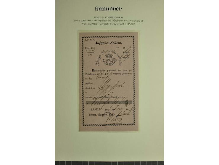 1618/1864, ungebrauchte und gestempelte Sammlung mit guten Werten, Einheiten, Randnummern, Briefen, Ganzsachen und Postschein