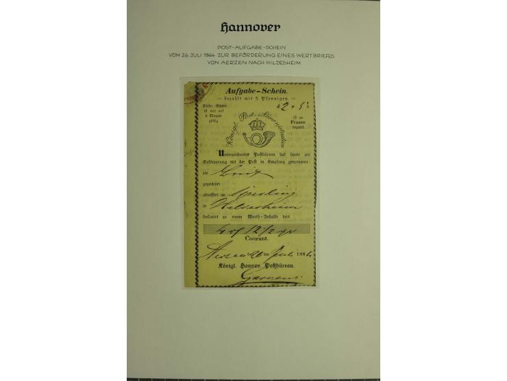 1618/1864, ungebrauchte und gestempelte Sammlung mit guten Werten, Einheiten, Randnummern, Briefen, Ganzsachen und Postschein