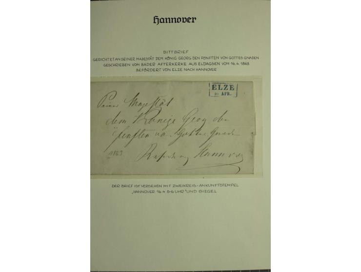 1618/1864, ungebrauchte und gestempelte Sammlung mit guten Werten, Einheiten, Randnummern, Briefen, Ganzsachen und Postschein