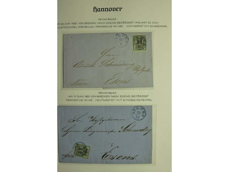 1618/1864, ungebrauchte und gestempelte Sammlung mit guten Werten, Einheiten, Randnummern, Briefen, Ganzsachen und Postschein