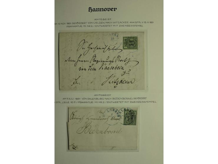1618/1864, ungebrauchte und gestempelte Sammlung mit guten Werten, Einheiten, Randnummern, Briefen, Ganzsachen und Postschein