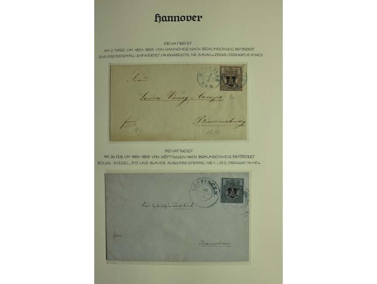 1618/1864, ungebrauchte und gestempelte Sammlung mit guten Werten, Einheiten, Randnummern, Briefen, Ganzsachen und Postschein