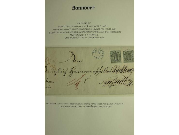 1618/1864, ungebrauchte und gestempelte Sammlung mit guten Werten, Einheiten, Randnummern, Briefen, Ganzsachen und Postschein