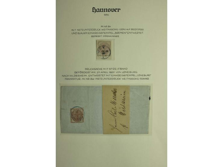 1618/1864, ungebrauchte und gestempelte Sammlung mit guten Werten, Einheiten, Randnummern, Briefen, Ganzsachen und Postschein