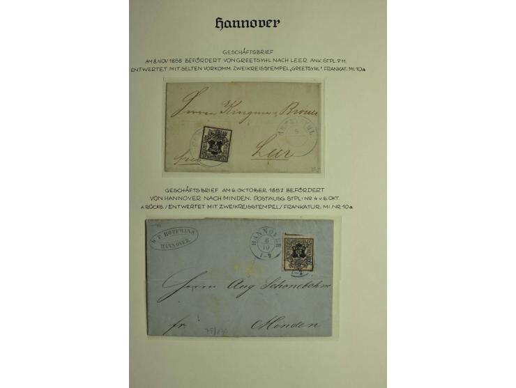 1618/1864, ungebrauchte und gestempelte Sammlung mit guten Werten, Einheiten, Randnummern, Briefen, Ganzsachen und Postschein