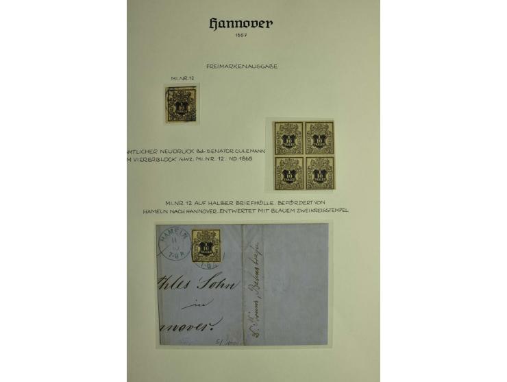 1618/1864, ungebrauchte und gestempelte Sammlung mit guten Werten, Einheiten, Randnummern, Briefen, Ganzsachen und Postschein