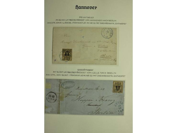 1618/1864, ungebrauchte und gestempelte Sammlung mit guten Werten, Einheiten, Randnummern, Briefen, Ganzsachen und Postschein