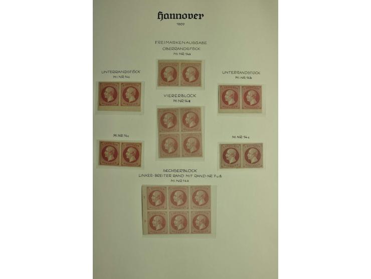 1618/1864, ungebrauchte und gestempelte Sammlung mit guten Werten, Einheiten, Randnummern, Briefen, Ganzsachen und Postschein