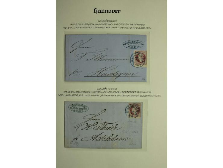 1618/1864, ungebrauchte und gestempelte Sammlung mit guten Werten, Einheiten, Randnummern, Briefen, Ganzsachen und Postschein