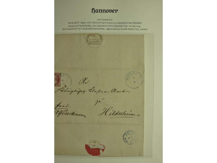 1618/1864, ungebrauchte und gestempelte Sammlung mit guten Werten, Einheiten, Randnummern, Briefen, Ganzsachen und Postschein