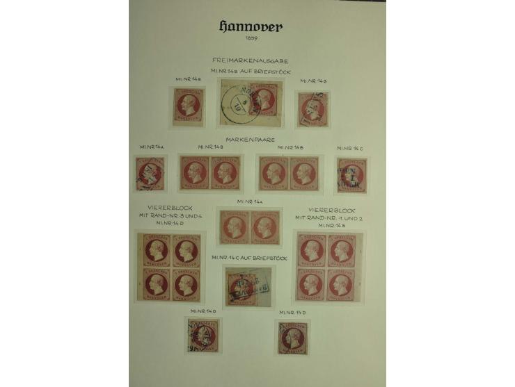 1618/1864, ungebrauchte und gestempelte Sammlung mit guten Werten, Einheiten, Randnummern, Briefen, Ganzsachen und Postschein