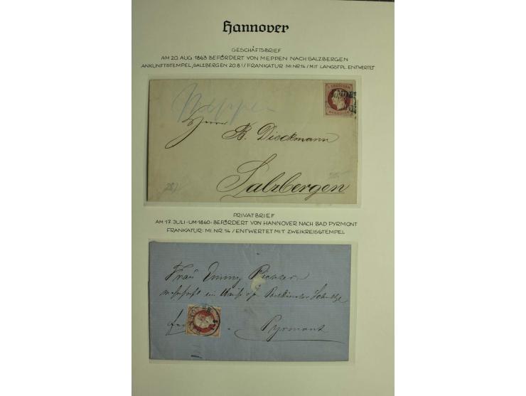 1618/1864, ungebrauchte und gestempelte Sammlung mit guten Werten, Einheiten, Randnummern, Briefen, Ganzsachen und Postschein