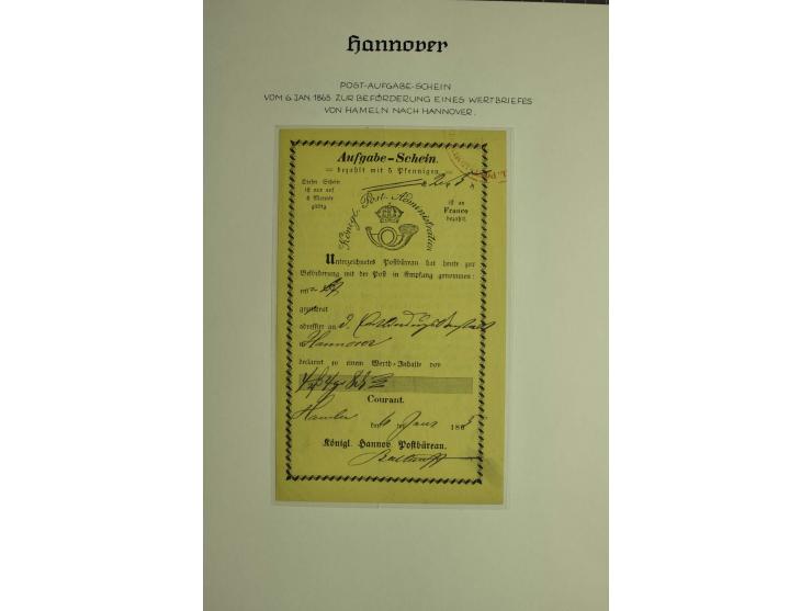 1618/1864, ungebrauchte und gestempelte Sammlung mit guten Werten, Einheiten, Randnummern, Briefen, Ganzsachen und Postschein