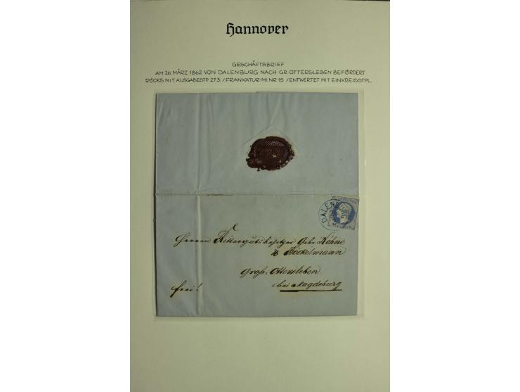 1618/1864, ungebrauchte und gestempelte Sammlung mit guten Werten, Einheiten, Randnummern, Briefen, Ganzsachen und Postschein