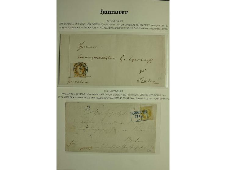 1618/1864, ungebrauchte und gestempelte Sammlung mit guten Werten, Einheiten, Randnummern, Briefen, Ganzsachen und Postschein