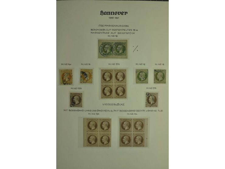 1618/1864, ungebrauchte und gestempelte Sammlung mit guten Werten, Einheiten, Randnummern, Briefen, Ganzsachen und Postschein