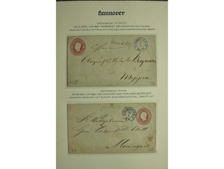 1618/1864, ungebrauchte und gestempelte Sammlung mit guten Werten, Einheiten, Randnummern, Briefen, Ganzsachen und Postschein