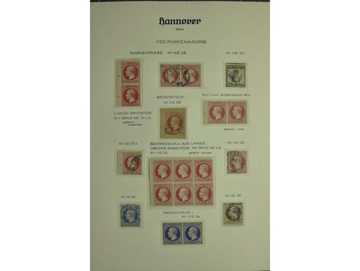 1618/1864, ungebrauchte und gestempelte Sammlung mit guten Werten, Einheiten, Randnummern, Briefen, Ganzsachen und Postschein