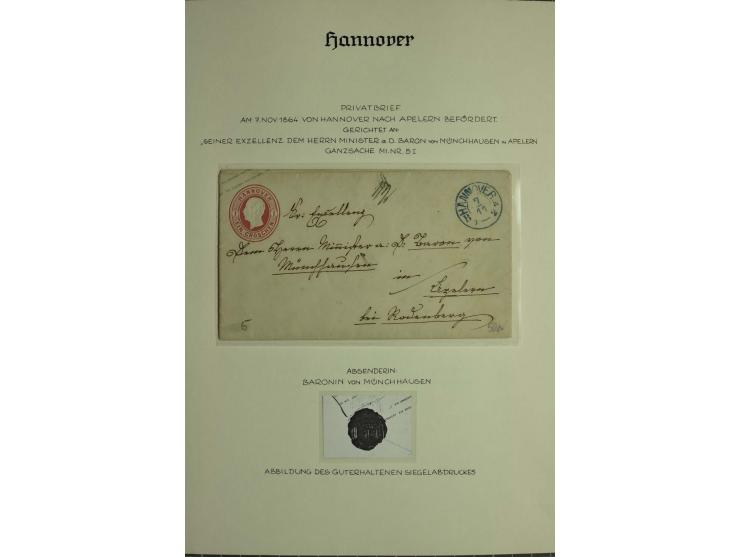 1618/1864, ungebrauchte und gestempelte Sammlung mit guten Werten, Einheiten, Randnummern, Briefen, Ganzsachen und Postschein