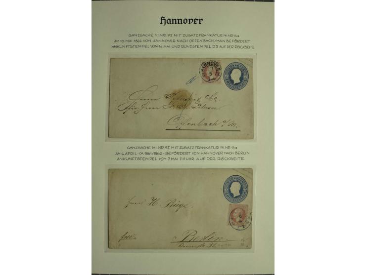 1618/1864, ungebrauchte und gestempelte Sammlung mit guten Werten, Einheiten, Randnummern, Briefen, Ganzsachen und Postschein