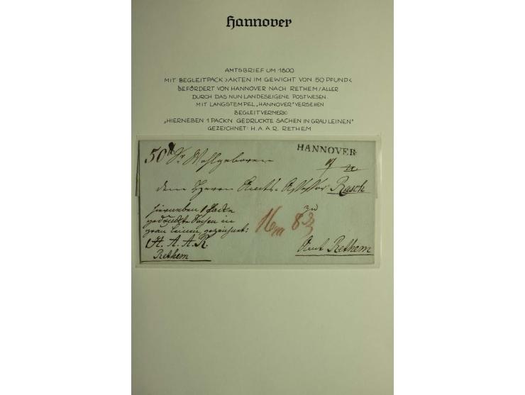 1618/1864, ungebrauchte und gestempelte Sammlung mit guten Werten, Einheiten, Randnummern, Briefen, Ganzsachen und Postschein