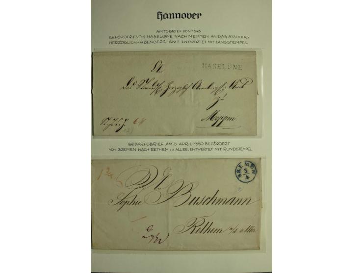 1618/1864, ungebrauchte und gestempelte Sammlung mit guten Werten, Einheiten, Randnummern, Briefen, Ganzsachen und Postschein