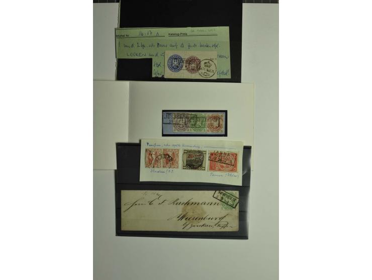 1850/67, ungebrauchter und gestempelter Bestand mit vielen besseren und attraktiven Stücken, dabei kleinere Einheiten, Paar d
