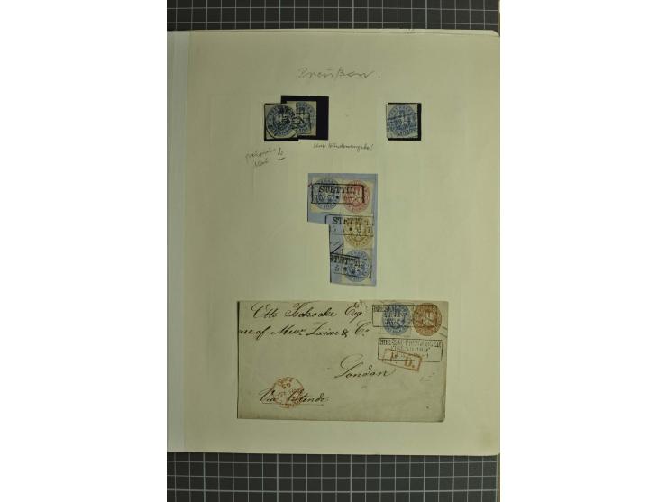 1850/67, ungebrauchter und gestempelter Bestand mit vielen besseren und attraktiven Stücken, dabei kleinere Einheiten, Paar d