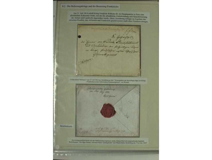 FELDPOST: 1656/1866 (ca.), Sammlung von  über 100 Briefen und Dokumenten aus verschiedenen Kriegen bzw. Militäreinsätzen, dav