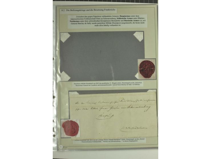 FELDPOST: 1656/1866 (ca.), Sammlung von  über 100 Briefen und Dokumenten aus verschiedenen Kriegen bzw. Militäreinsätzen, dav