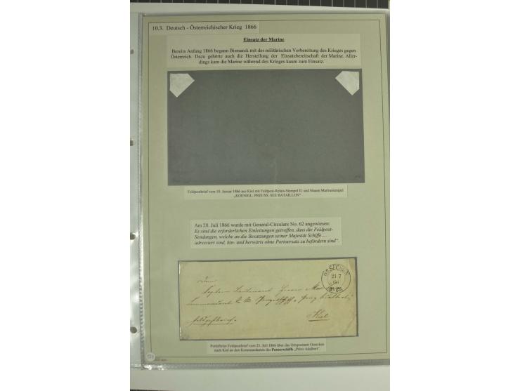 FELDPOST: 1656/1866 (ca.), Sammlung von  über 100 Briefen und Dokumenten aus verschiedenen Kriegen bzw. Militäreinsätzen, dav
