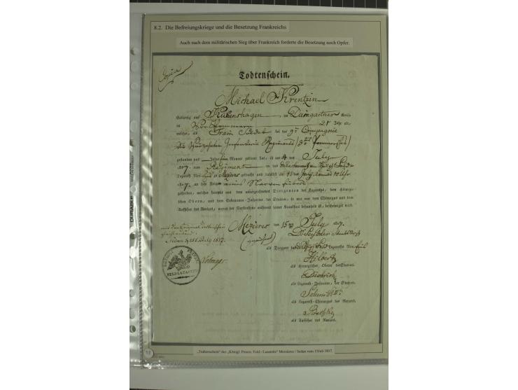 FELDPOST: 1656/1866 (ca.), Sammlung von  über 100 Briefen und Dokumenten aus verschiedenen Kriegen bzw. Militäreinsätzen, dav