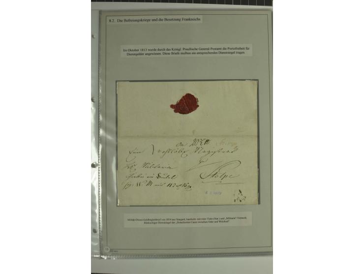 FELDPOST: 1656/1866 (ca.), Sammlung von  über 100 Briefen und Dokumenten aus verschiedenen Kriegen bzw. Militäreinsätzen, dav