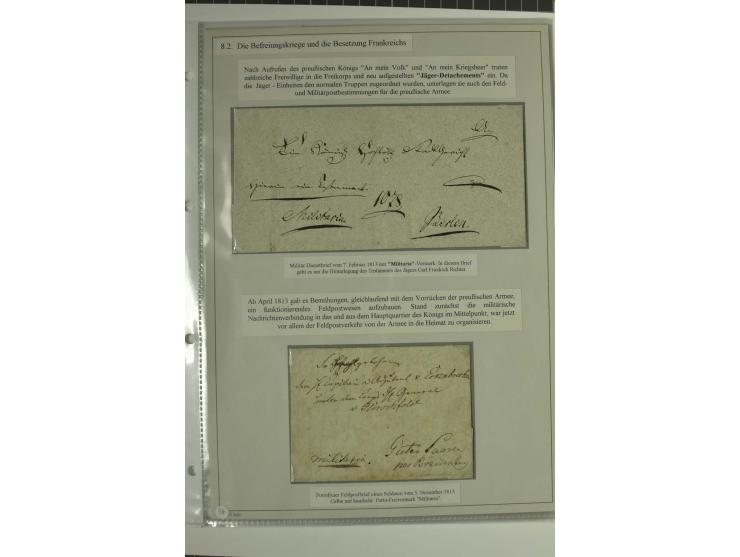 FELDPOST: 1656/1866 (ca.), Sammlung von  über 100 Briefen und Dokumenten aus verschiedenen Kriegen bzw. Militäreinsätzen, dav