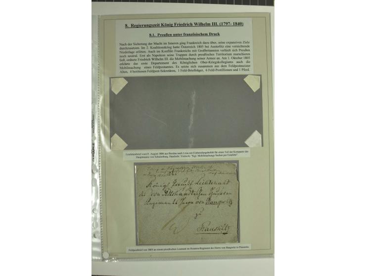 FELDPOST: 1656/1866 (ca.), Sammlung von  über 100 Briefen und Dokumenten aus verschiedenen Kriegen bzw. Militäreinsätzen, dav