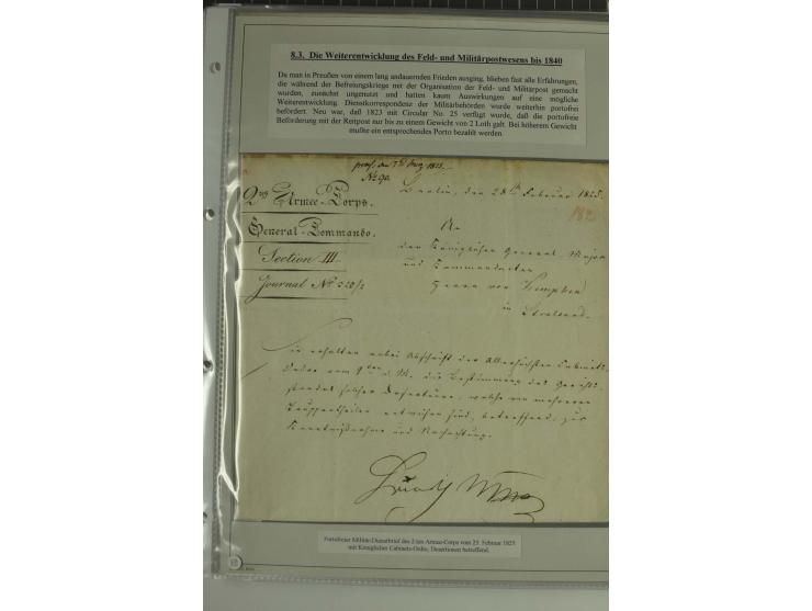 FELDPOST: 1656/1866 (ca.), Sammlung von  über 100 Briefen und Dokumenten aus verschiedenen Kriegen bzw. Militäreinsätzen, dav