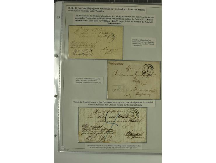 FELDPOST: 1656/1866 (ca.), Sammlung von  über 100 Briefen und Dokumenten aus verschiedenen Kriegen bzw. Militäreinsätzen, dav