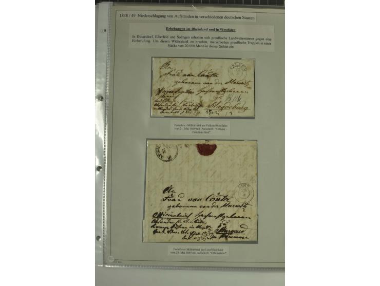 FELDPOST: 1656/1866 (ca.), Sammlung von  über 100 Briefen und Dokumenten aus verschiedenen Kriegen bzw. Militäreinsätzen, dav